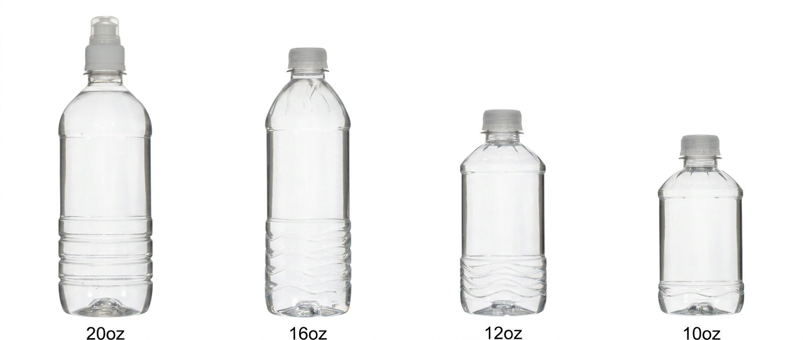Gaia's blank clear plastic water bottle range